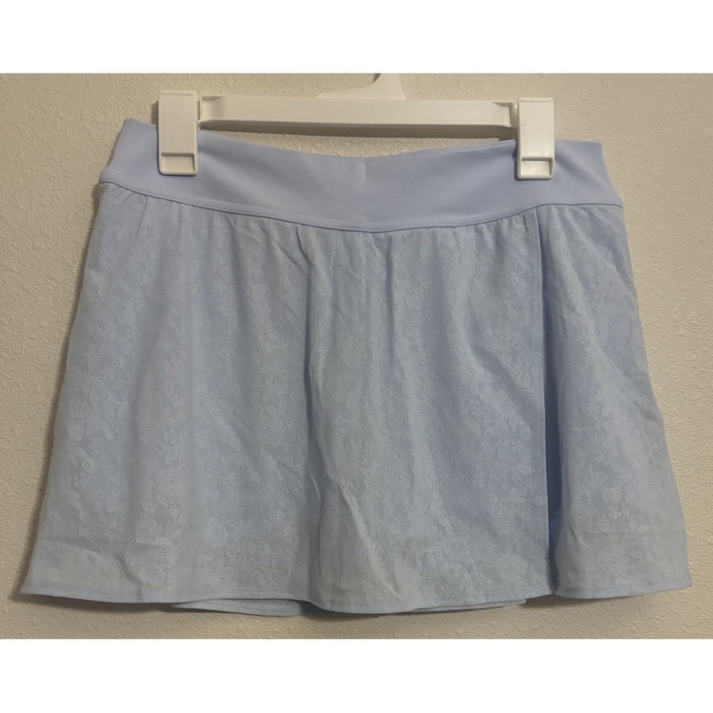 NWT Aerie Real Me XTRA Lace Mini Skort in Eyelet Blue Large